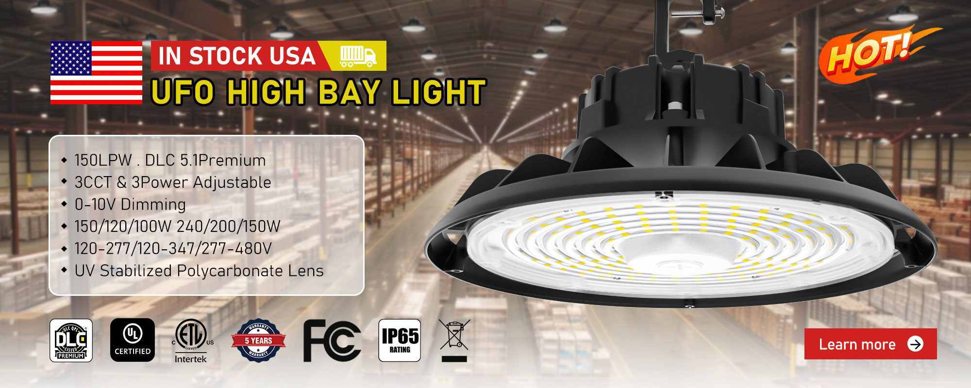 جودة ضوء الـ LED UFO Highbay مصنع