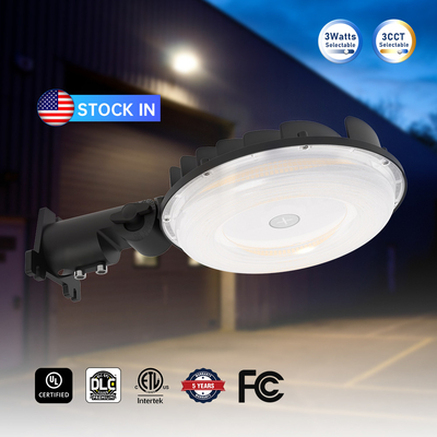 ETL UL ضوء الحظيرة الكبير من الغسق إلى الفجر LED الحظيرة مع الخلية الضوئية 60w 80w 100w 3Power و 3CCT قابل للتعديل