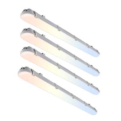 IP66 ETL FCC 15W-100W Vapor Triproof Light Led Flat Tri-proof Batten للمستودع الغذائي الغبار المصنع التخزين البارد
