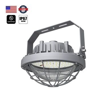 ضوء LED UFO مضاد للانفجار مصمم لإنارة مستودع مضاد للانفجار مع نطاق طاقة يغطي 40W إلى 300W